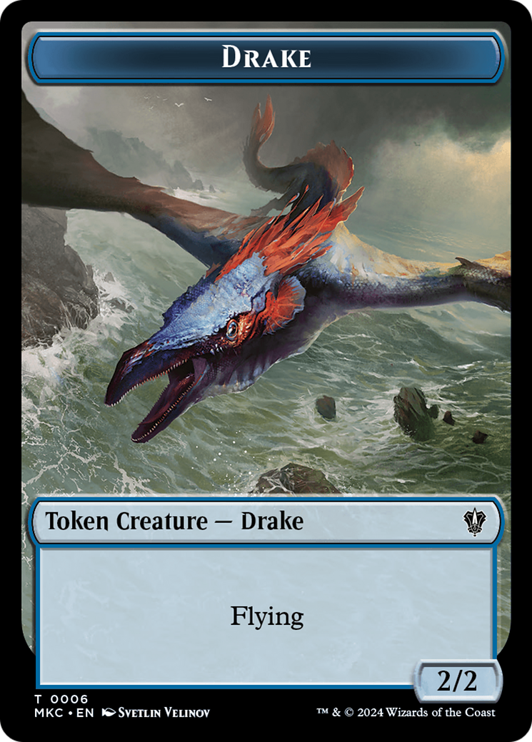 Drake // Bobine de Koma Jeton double face [Meurtres au manoir Karlov jetons Commander]