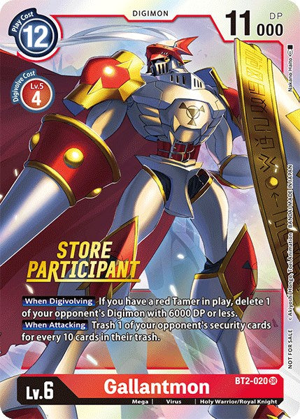 Gallantmon [BT2-020] (Participante en Tienda) [Promociones de Lanzamiento de Boosters Especiales]