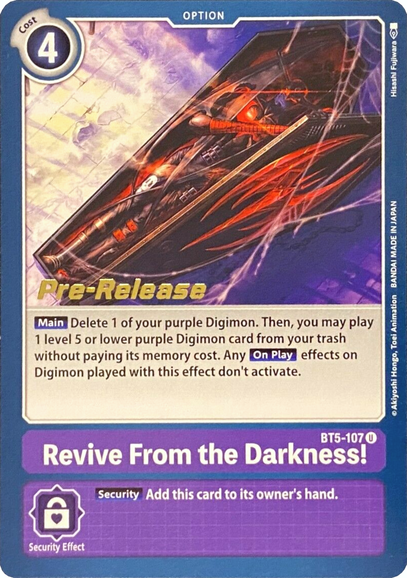 ¡Revive de la Oscuridad! [BT5-107] [Promociones de Prelanzamiento Battle of Omni]