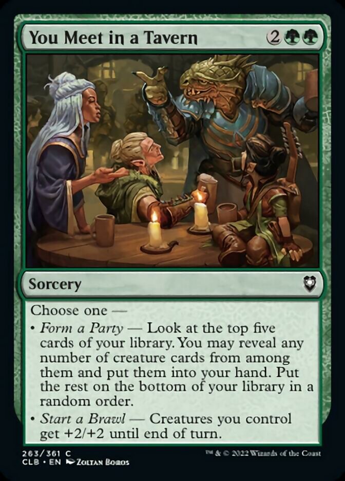 Os encontráis en una taberna [Commander Legends: Battle for Baldur's Gate]