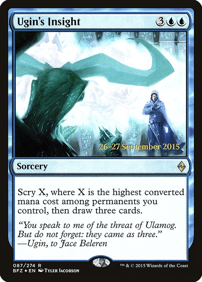 L'Intuition d'Ugin [Cartes promos d'avant-première de Bataille pour Zendikar]
