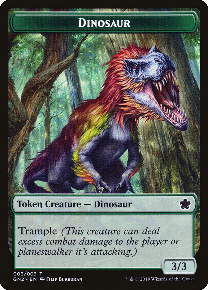 Soldado // Dinosaurio Ficha de dos caras [Game Night 2019 Tokens]