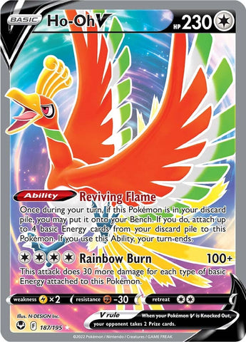 Ho-oh V (187/195) [Espada y Escudo: Tempestad Plateada]