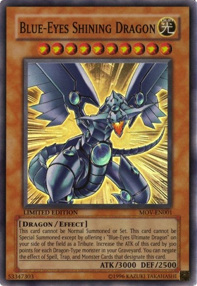 Dragon Brillant aux Yeux Bleus [MOV-EN001] Super Rare