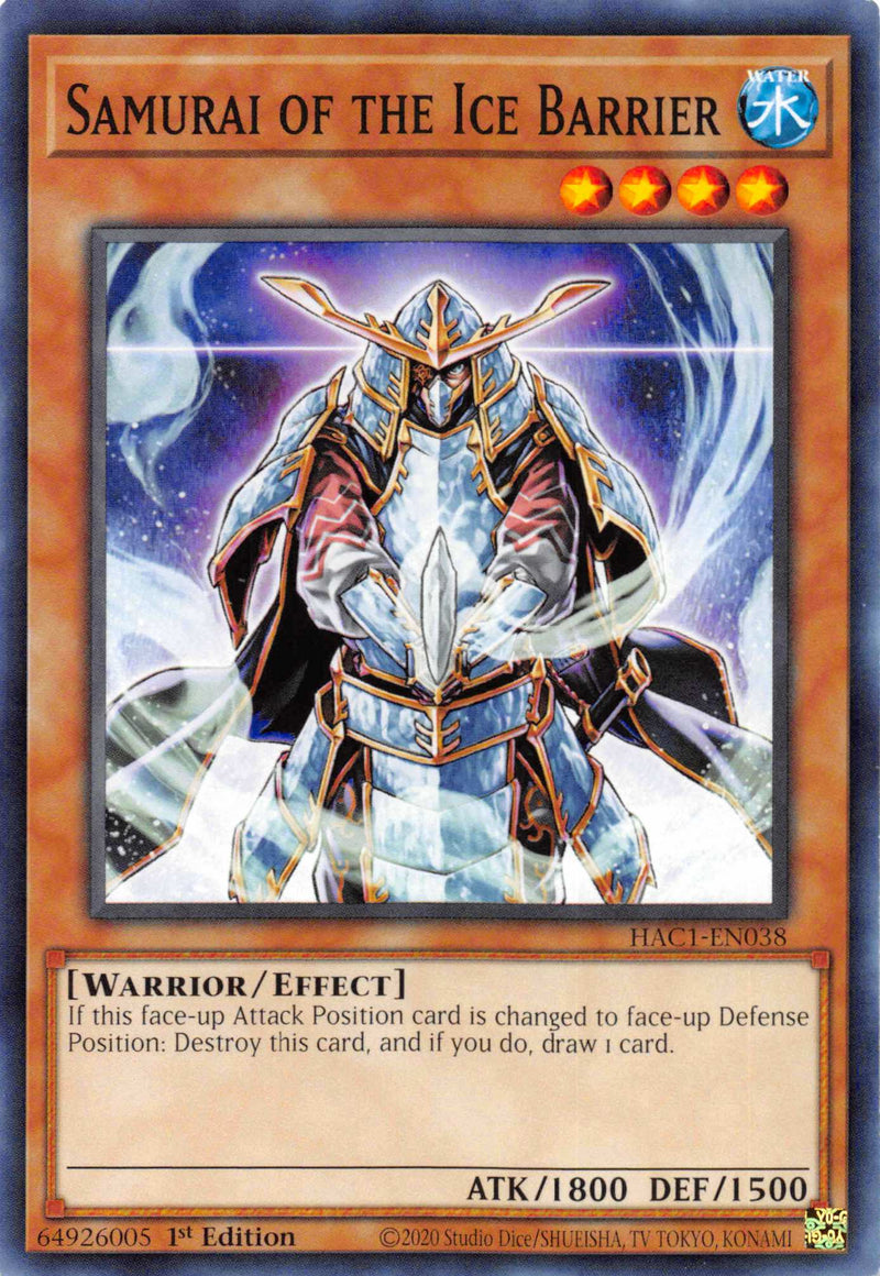 Samouraï de la barrière de glace (Duel Terminal) [HAC1-FR038] Parallel Rare