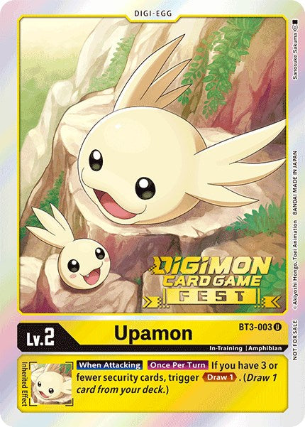 Upamon [BT3-003] (Digimon Card Game Fest 2022) [Cartas Promocionales del Lanzamiento del Booster Especial]
