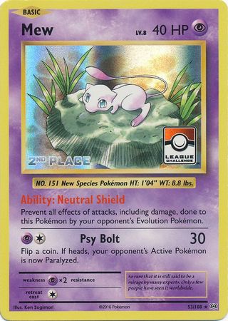 Mew (53/108) (Liga Promocional 2º Puesto) [XY: Evolutions]