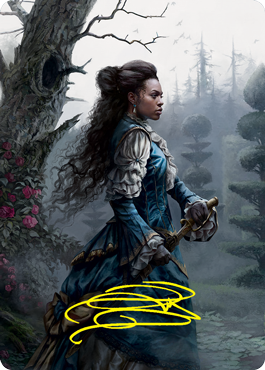 Tarjeta de arte de Mina Harker (firma estampada en oro) [Innistrad: Voto Carmesí Serie de Arte]