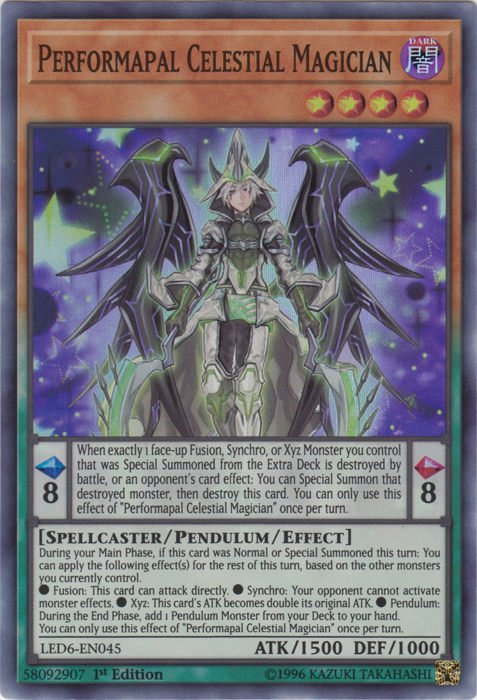 Mago Celestial de los Faroluz [LED6-EN045] Super Rara