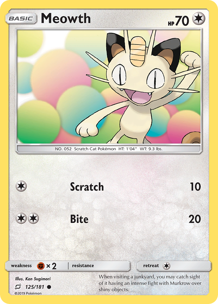 Meowth (125/181) [Sol y Luna: Unión de Equipos]