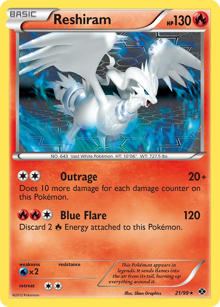 Reshiram (21/99) (Exclusif au Deck Thème) [Noir & Blanc: Destinées Futures]