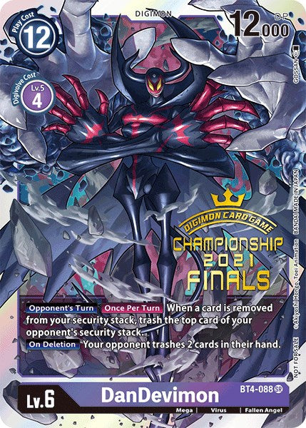 DanDevimon [BT4-088] (Paquete de evento de las Finales del Campeonato de 2021 Juego de estampillas doradas de arte alternativo) [Promos de Gran Leyenda]