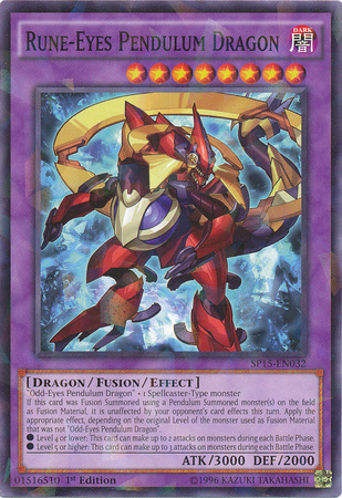 Dragon Pendule Yeux-Runes [SP15-EN032] Rare Brisure