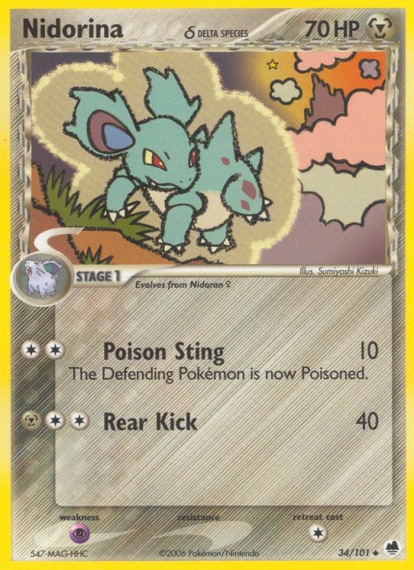 Nidorina (34/101) (Pokémon D'Espèce Delta) [EX: Espèces Delta]