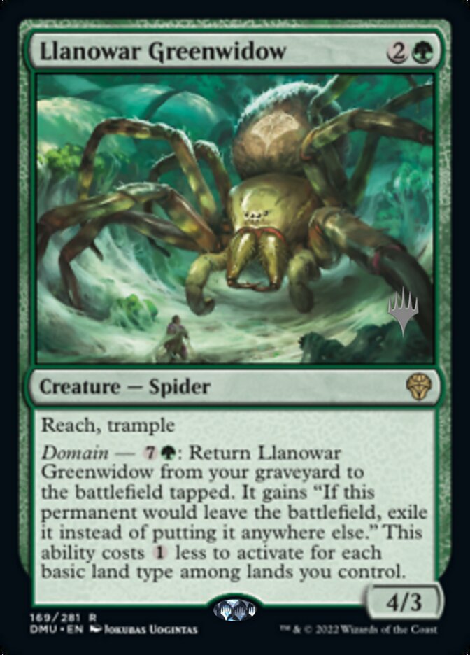 Veuve verte de Llanowar (Lot promotionnel) [Dominaria United Promos]