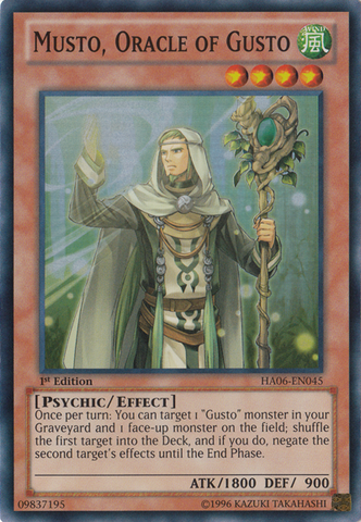Musto, l'Oracle de Gusto [HA06-FR045] Super Rare