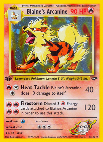 Arcanine de Blaine (1/132) [Desafío de Gimnasio 1ª Edición]
