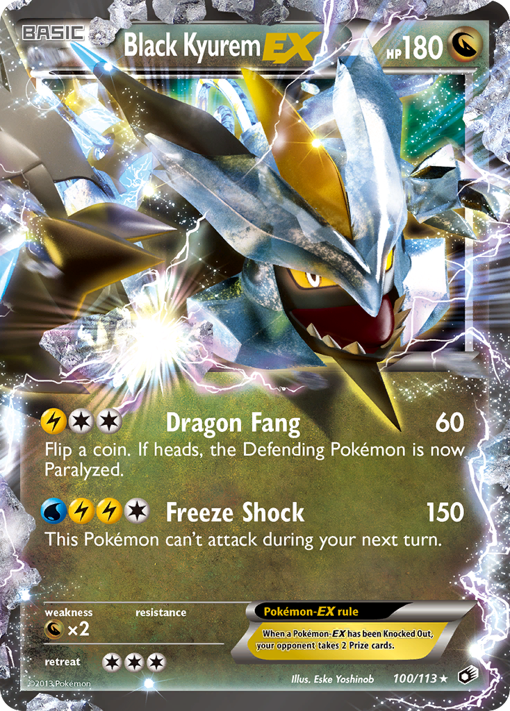 Kyurem Noir EX (100/113) [Noir & Blanc : Trésors Légendaires]