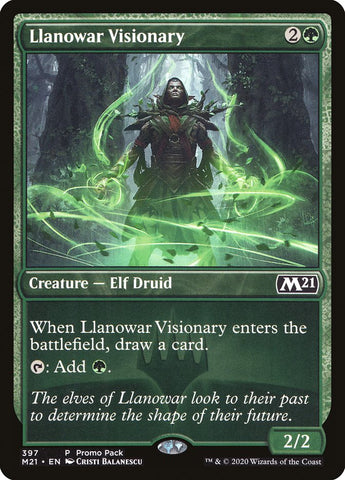 Visionaria de Llanowar (Paquete Promocional) [Colección básica 2021 Promos]
