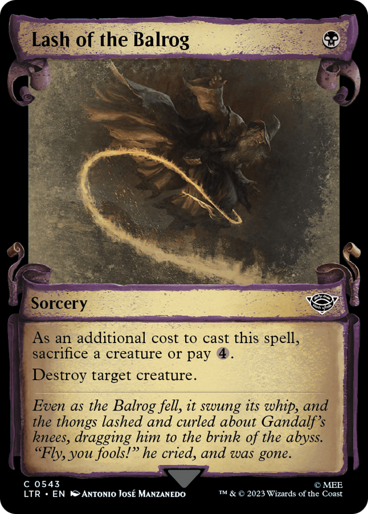 Fouet du Balrog [Le Seigneur des Anneaux : Contes de la Terre du Milieu Présentoirs enluminés]