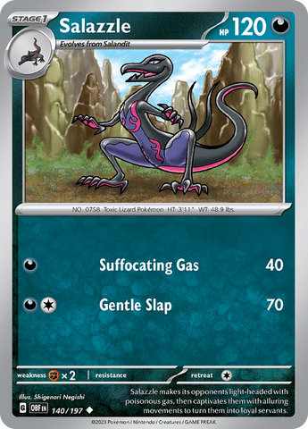 Salazzle (140/197) [Écarlate et Violet : Flammes Obsidiennes]