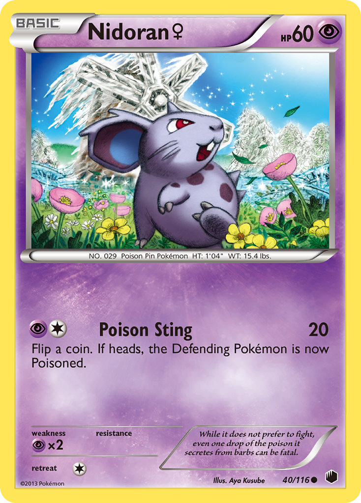 Nidoran (40/116) (Femelle) [Noir & Blanc : Plasma Givré]