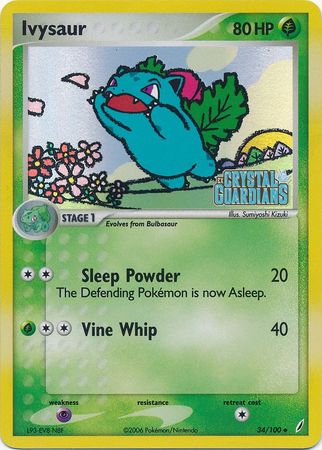Ivysaur (34/100) (Sellado) [EX: Crystal Guardians]