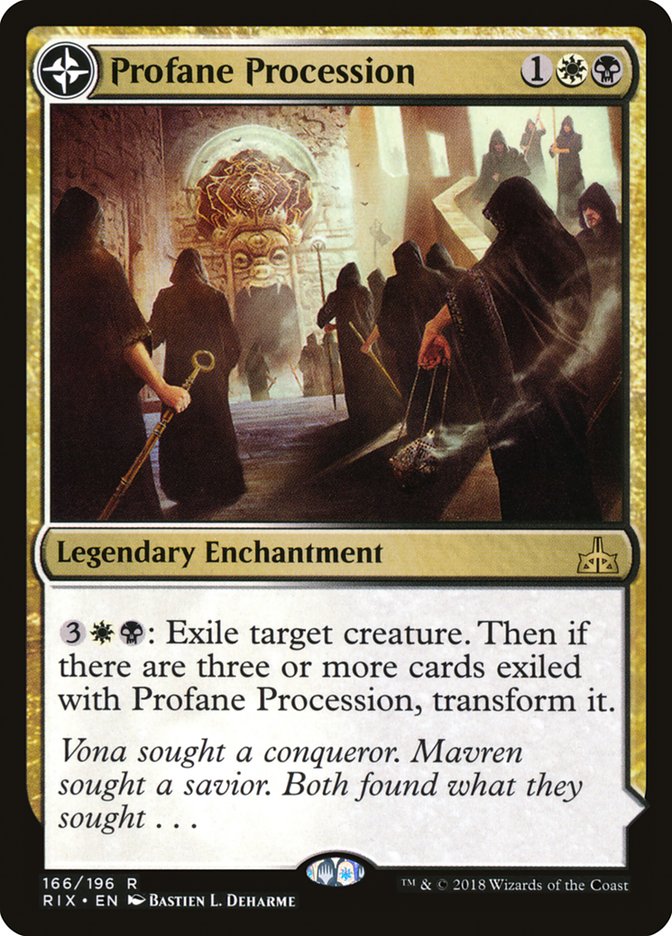 Procession profane // Tombeau de la Rose vespérale [Rivals of Ixalan]