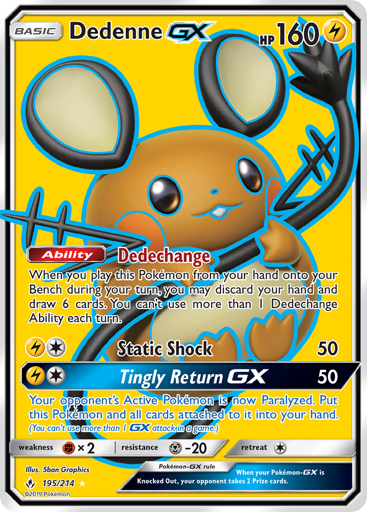 Dedenne GX (195/214) [Sol y Luna: Lazos Indomables]