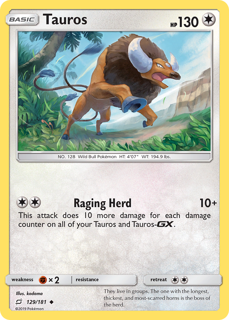 Tauros (129/181) [Sol y Luna: Unión de Aliados]
