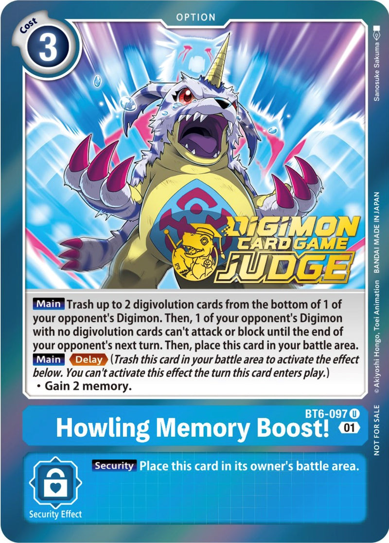 ¡Recuerdo Aullador! [BT6-097] (Judge Pack 3) [Double Diamond Promos]