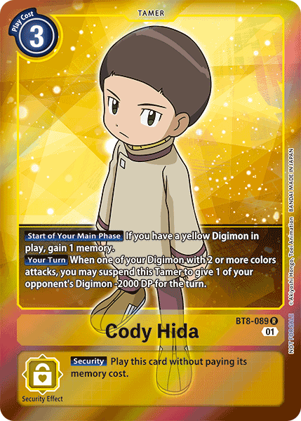 Cody Hida [BT8-089] (Arte alternativo - Box Topper) [Nuevo Despertar]
