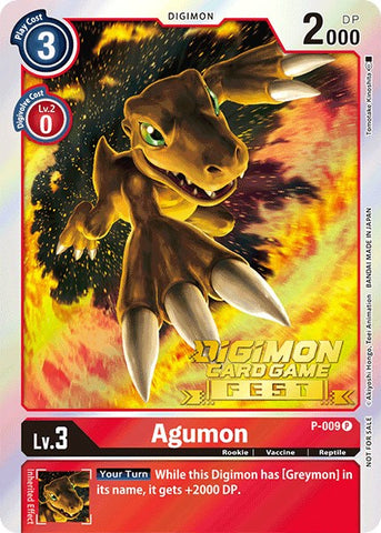 Agumon [P-009] (Digimon Card Game Fest 2022) [Cartas promocionales]