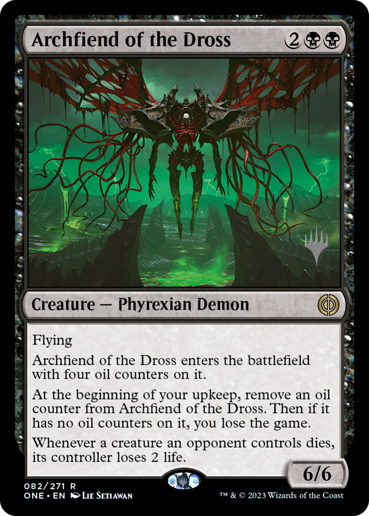 Grand démon du rebut (Pack promo) [Phyrexia : Tout sera un promos]