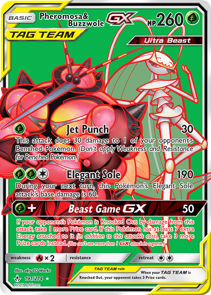 Pheromosa y Buzzwole GX (191/214) [Sol y Luna: Lazos Indestructibles]