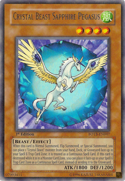 Bête Cristalline Pégase de Saphir [FOTB-EN007] Ultra Rare