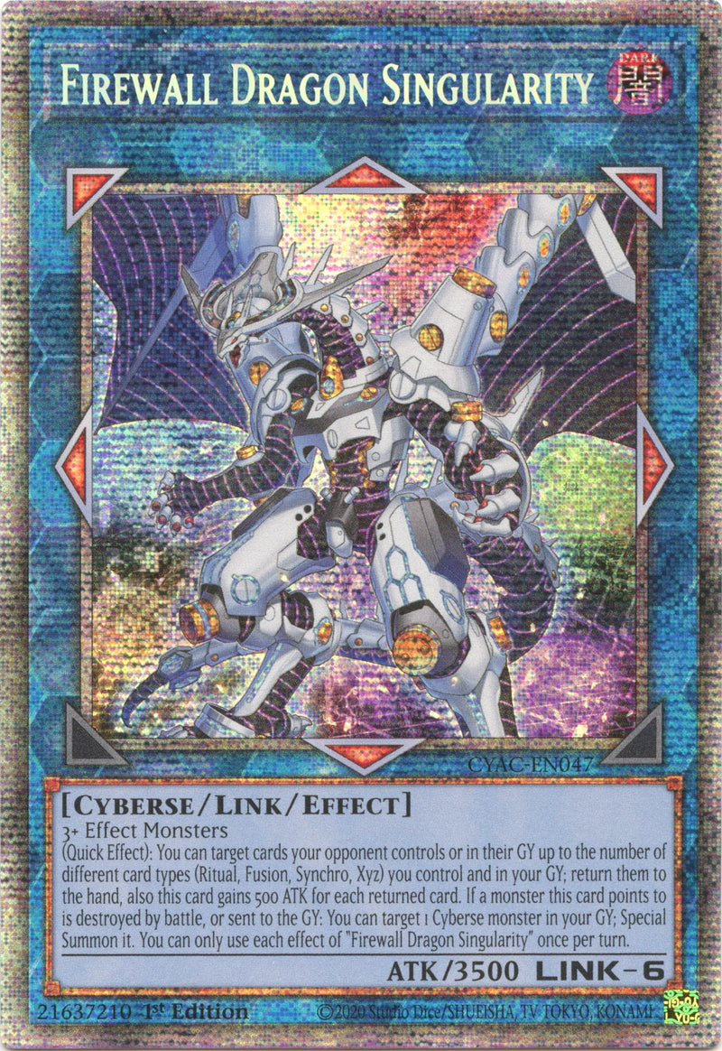Firewall Dragon Singularity [CYAC-EN047] Rara Secreta Brillante