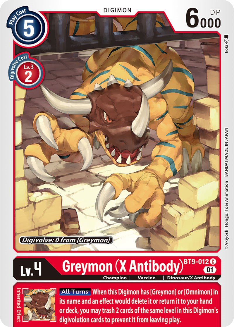 Greymon (Anticuerpo X) [BT9-012] [X Record]