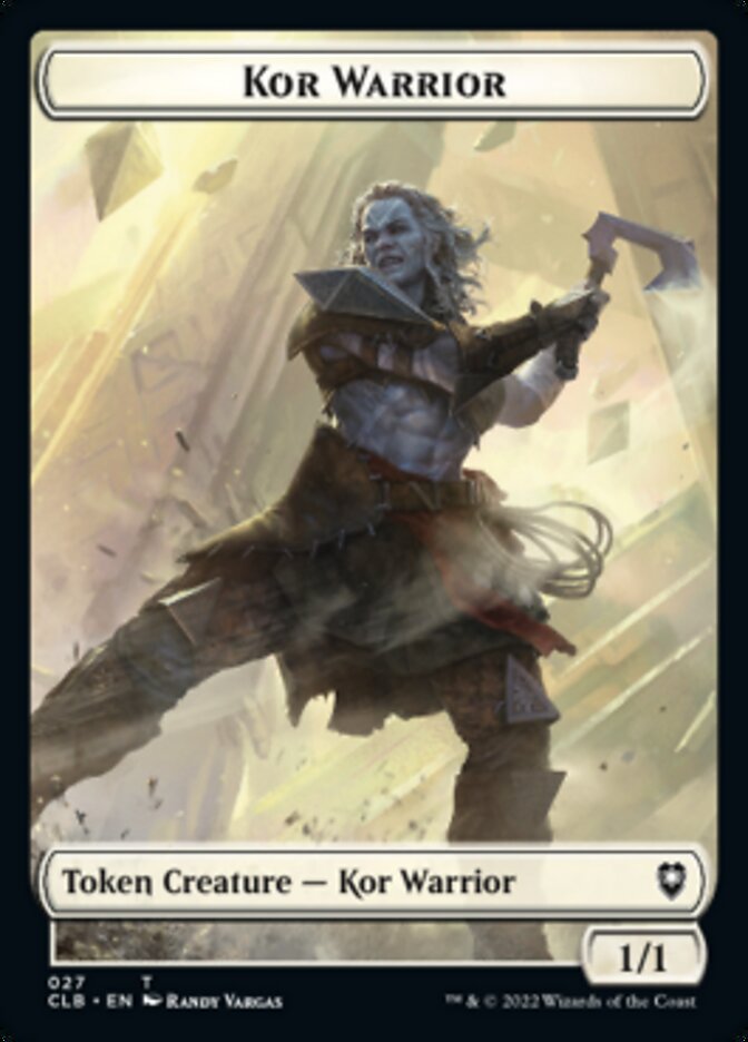 Guerrero kor // Mago Ficha de dos caras [Commander Legends: Battle for Baldur's Gate Tokens]