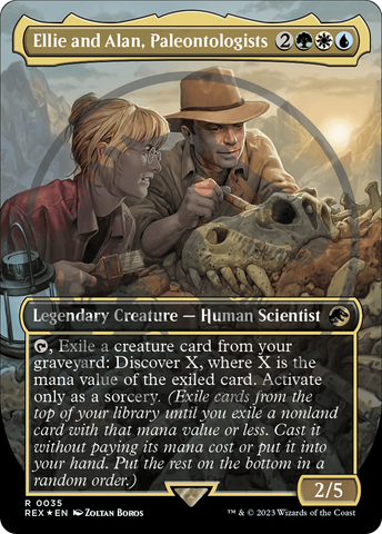 Ellie et Alan, paléontologues (Emblème) (Sans bordure) [Jetons de la collection Jurassic World]