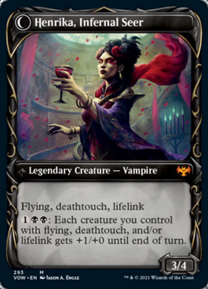 Henrika Domnathi // Henrika, voyante infernale (Cadre de monstre d'exposition) [Innistrad : Noces écarlates]