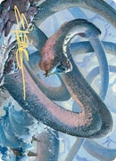 Koma, serpent du Cosmos 1 Carte d'art (Signature estampée or) [Série d'art Kaldheim]