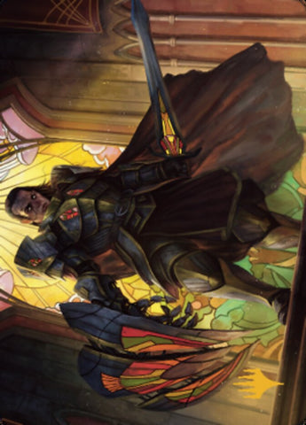 Carta de arte de Durmiente benalish (firma estampada en oro) [Serie de arte de Dominaria unida]