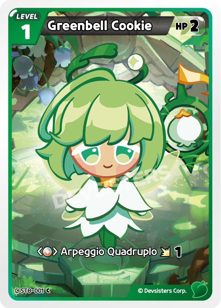 Image for Greenbell Cookie (ST8-001) (ST8) - CookieRun: Braverse TCG