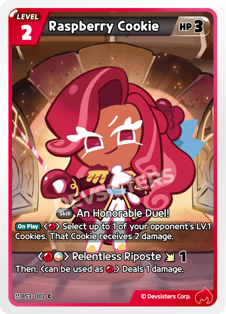 Image for Raspberry Cookie (BS3-002) (BS3) - CookieRun: Braverse TCG