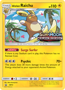 Raichu d'Alola (SL72) (Promo Avant-Première) [Soleil et Lune : Promos Étoiles Noires]
