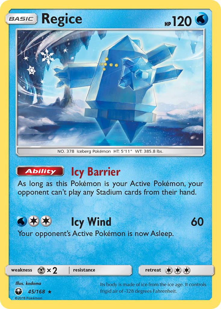 Regice (45/168) [Soleil et Lune : Tempête Céleste]