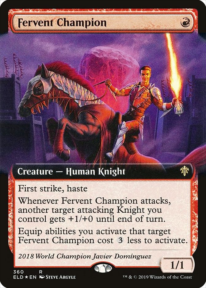 Champion fervent (Extended Art) [Throne of Eldraine]