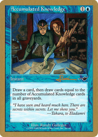 Savoir accumulé (Antoine Ruel) [Decks des Championnats du Monde 2001]