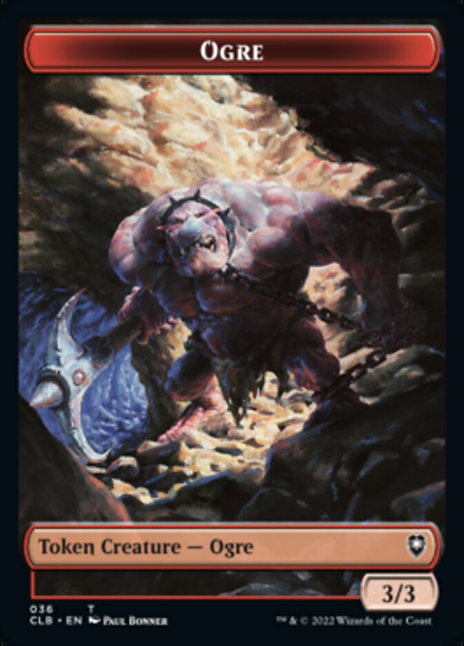 Jabalí // Ogro Ficha de doble cara [Commander Legends: Battle for Baldur's Gate Tokens]